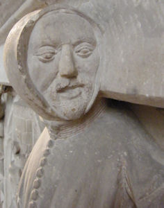 Germany Arnstadt Liebfrauenkirche Gunter XXV 1368 and wife Elisabeth of Honstein 1381 servant 6